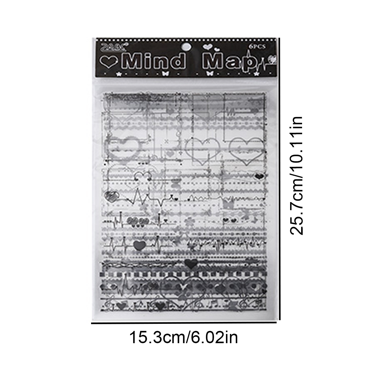 6pcs Black And White Movie-the - огляд і ціна Scrapbooking