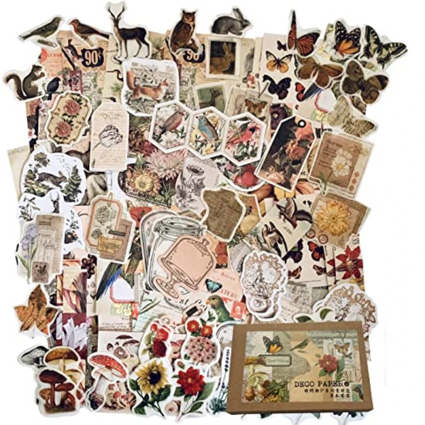 Vintage Stickers For Journalin - огляд і ціна Vintage Junk Journal Scrapbooking Paper