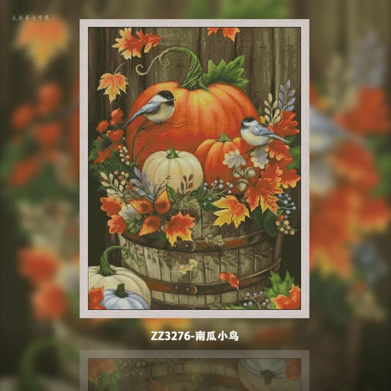 [ZZ3276-Pumpkin Bird] | Beginn - огляд і ціна Cross Stitch Stamped Kits Beginners
