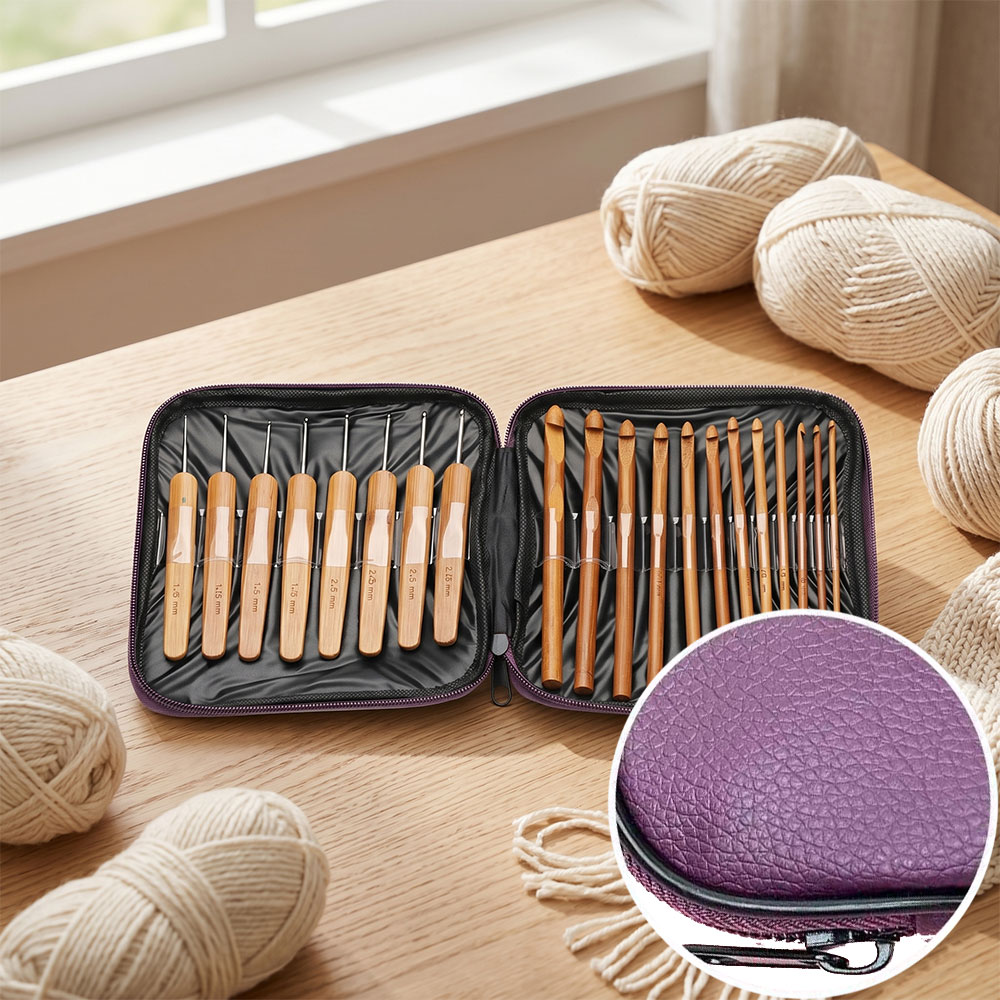 74pcs Bamboo Crochet Hooks Set - огляд і ціна Craft Tools