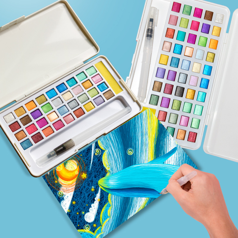 Solid Watercolor Paint Set Gli - огляд і ціна Watercolor Paint Set Solid Pigment
