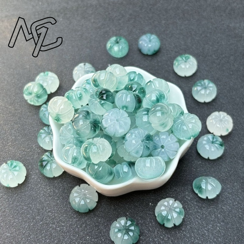 10pcs A Green Jade Pumpkin Bea - огляд і ціна Beading