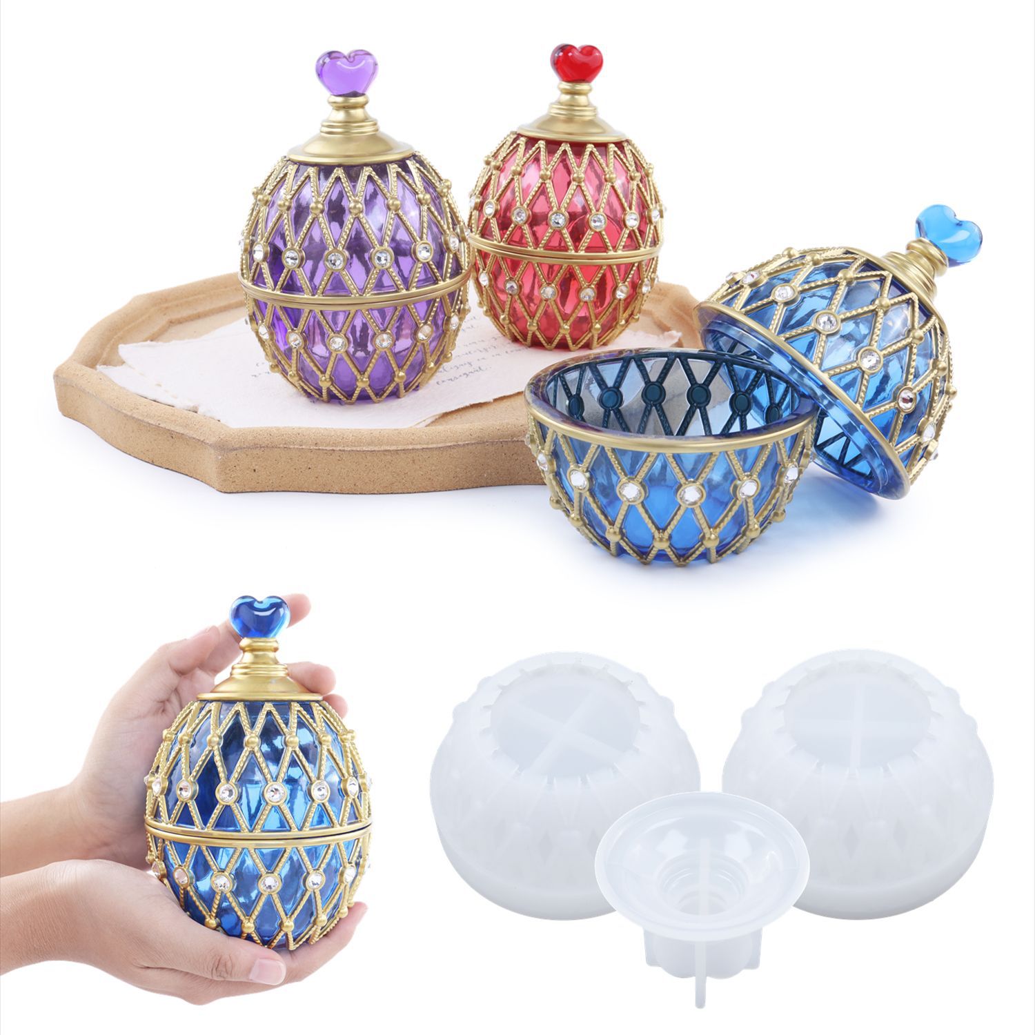 Two Styles Set DIY Crystal Epo - огляд і ціна Silicone Epoxy Resin Molds Set