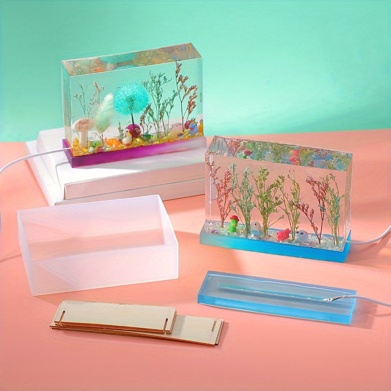 6Pcs Rectangle Silicone Mold S - огляд і ціна Silicone Epoxy Resin Molds Set