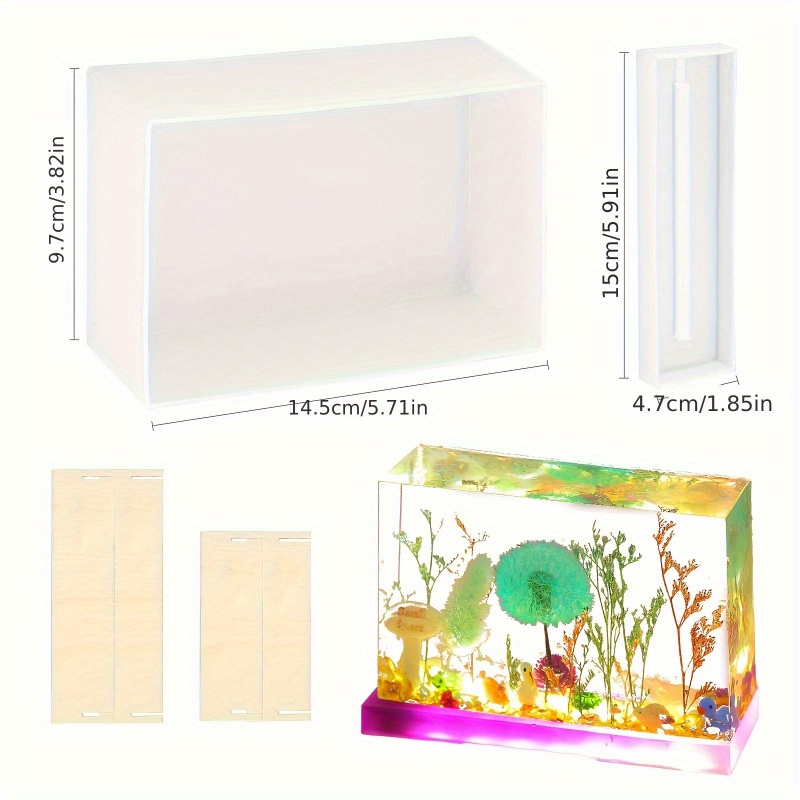 6Pcs Rectangle Silicone Mold S - огляд і ціна Silicone Epoxy Resin Molds Set