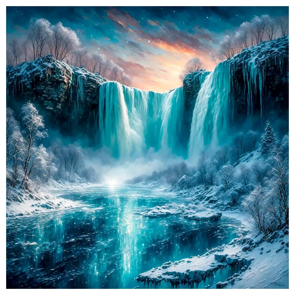A magnificent waterfall 40X40C - огляд і ціна Cotton Embroidery Thread Skeins