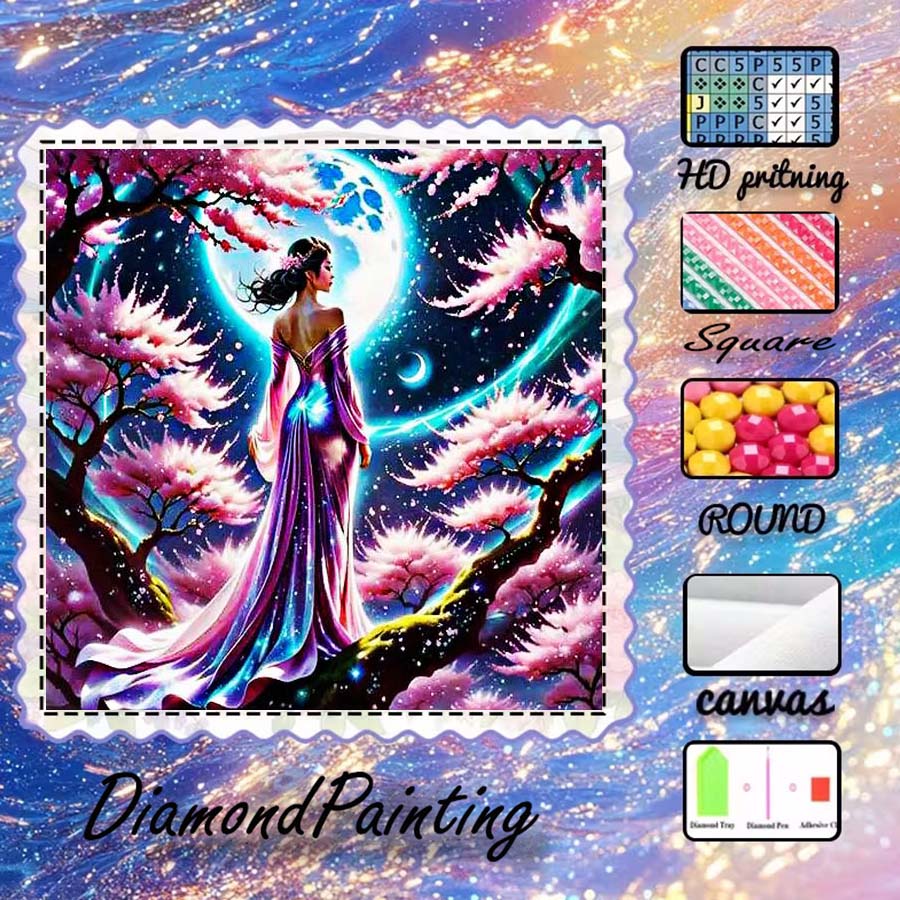 1 piece 5D DIY flocking cloth, - огляд і ціна 5D Diamond Painting Kit Full Drill
