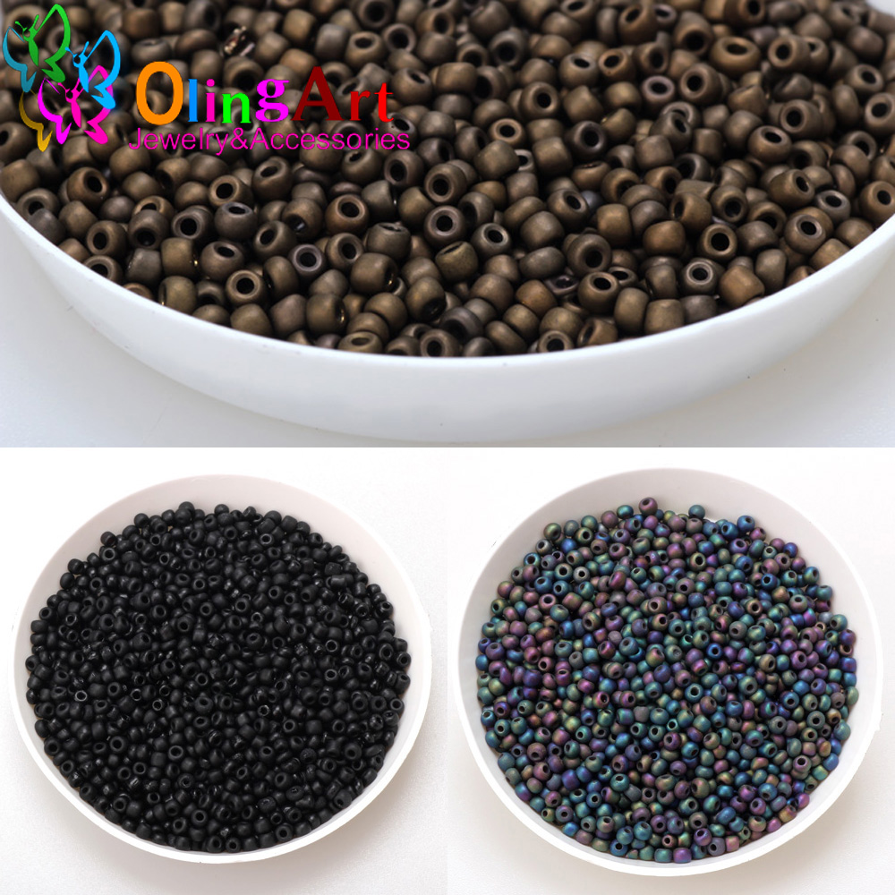 2mm 3mm 4mm Plating Matte Colo - огляд і ціна Glass Seed Beads 2Mm Jewelry Making