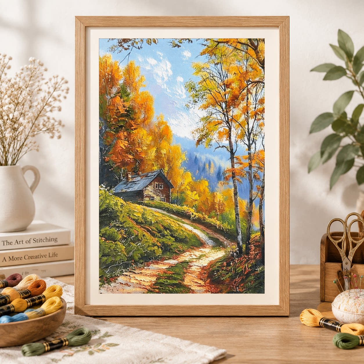 [ZZ9250-Autumn Forest Cabin] D - огляд і ціна Cross Stitch Stamped Kits Beginners