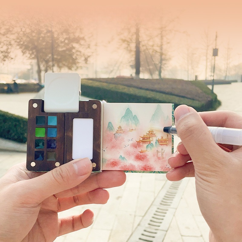 Mini Portable Watercolor Pigme - огляд і ціна Watercolor Paint Set Solid Pigment