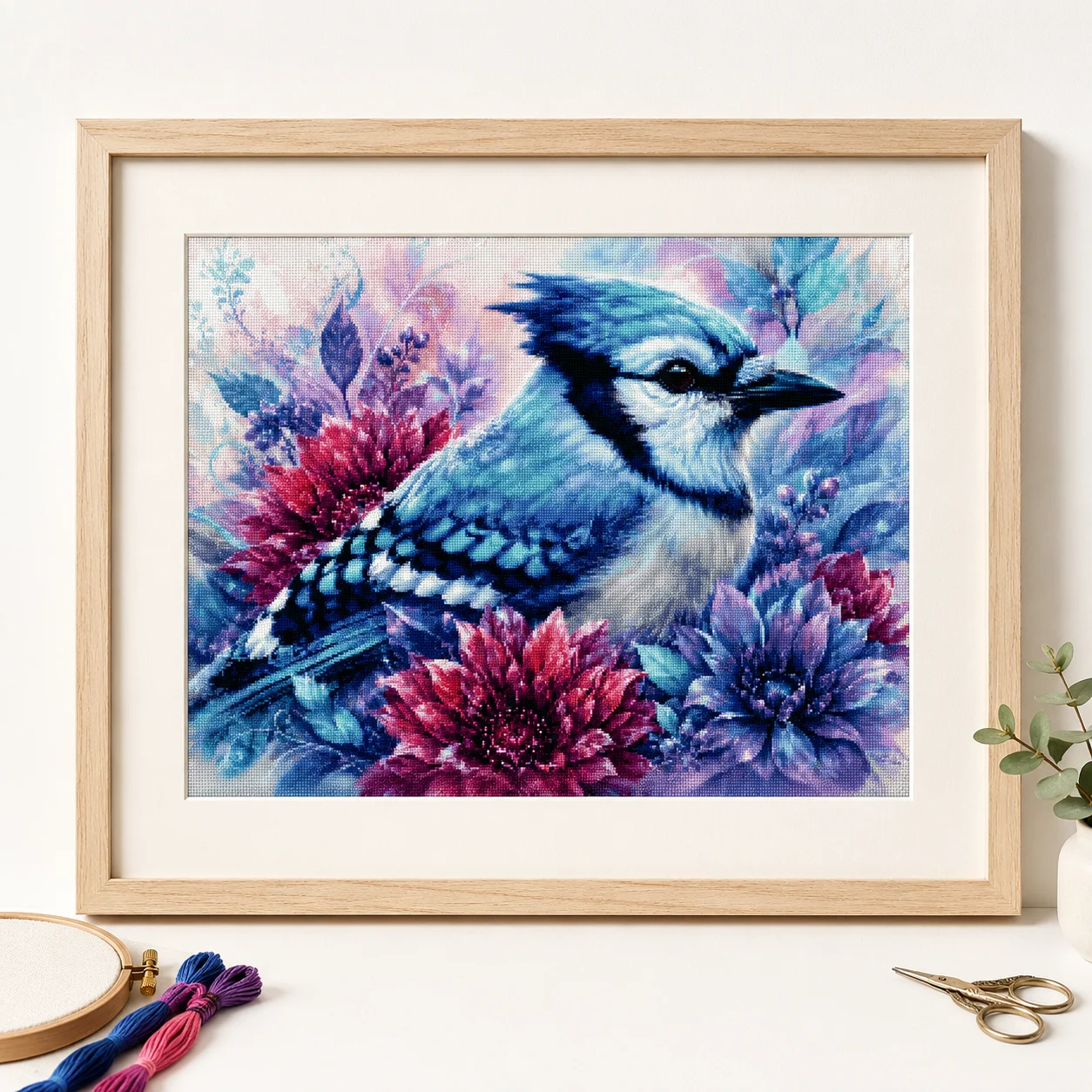 [ZZ8680-Blue Jay] | Beginner D - огляд і ціна Cross Stitch Stamped Kits Beginners