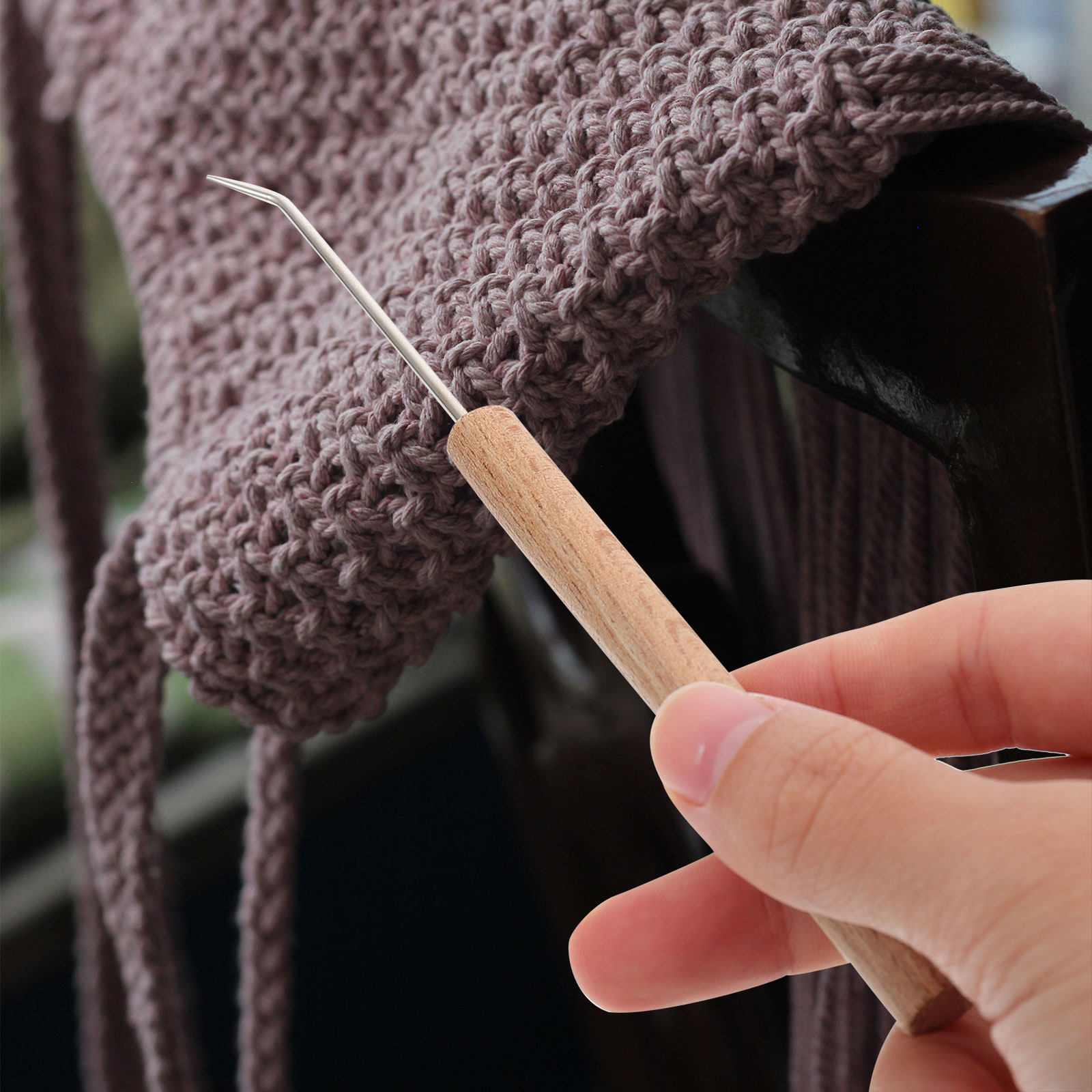 1Pcs Exquisite Ergonomic Croch - огляд і ціна Wooden Crochet Hooks Ergonomic Handle