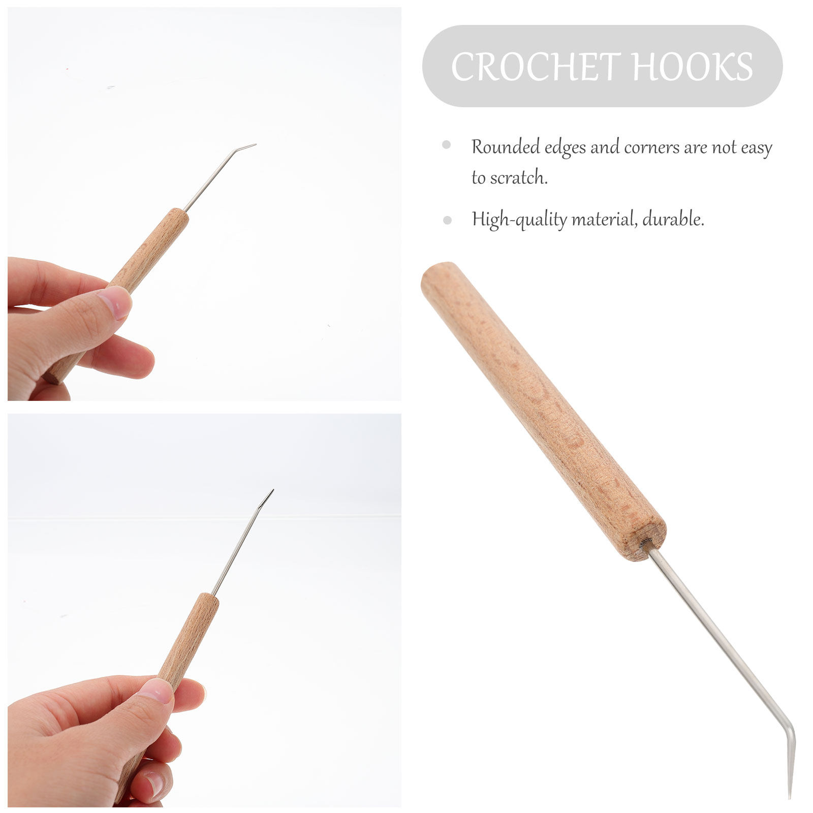 1Pcs Exquisite Ergonomic Croch - огляд і ціна Wooden Crochet Hooks Ergonomic Handle