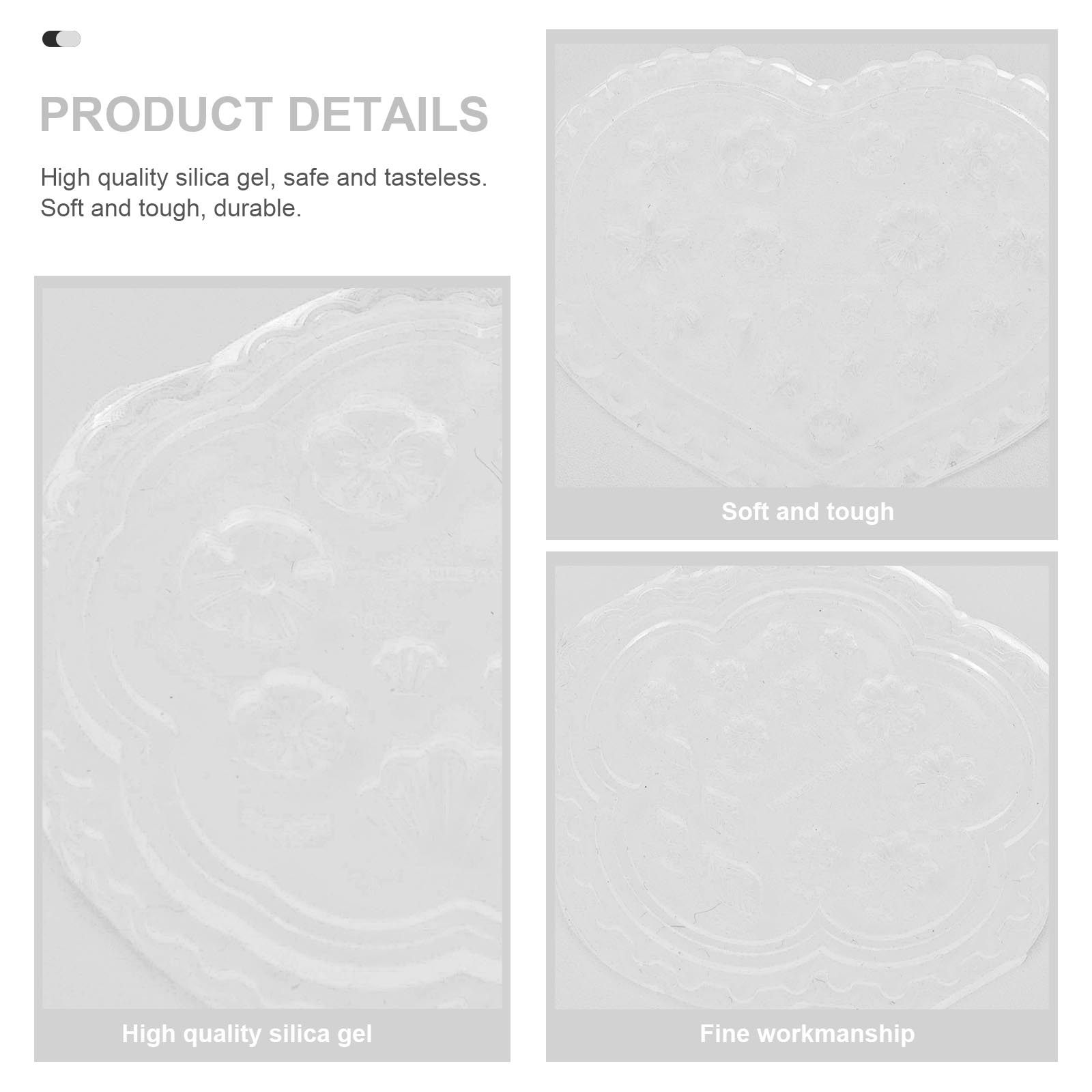 3Pcs Reusable Nail Art Silicon - огляд і ціна Silicone Epoxy Resin Molds Set