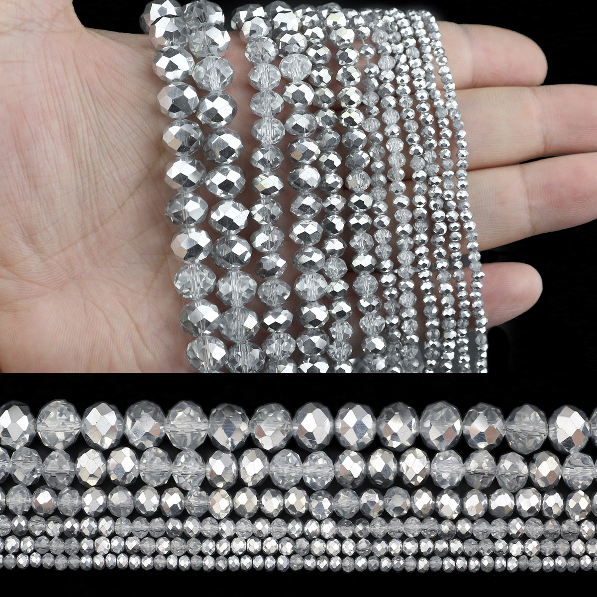 Half Silver Color Transparent  - огляд і ціна Glass Seed Beads 2Mm Jewelry Making
