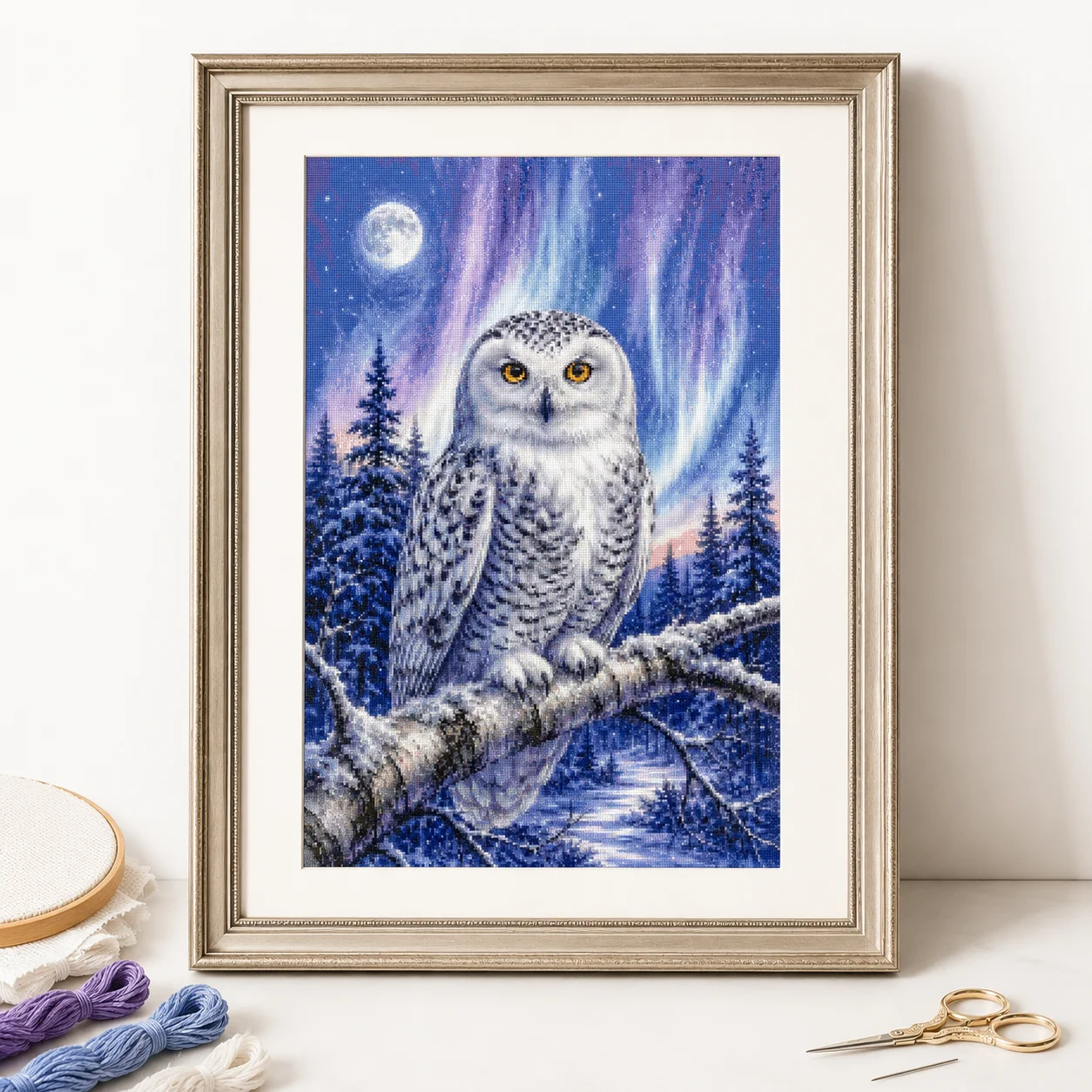 [ZZ8820-Winter Watch Owl] | Be - огляд і ціна Cross Stitch Stamped Kits Beginners